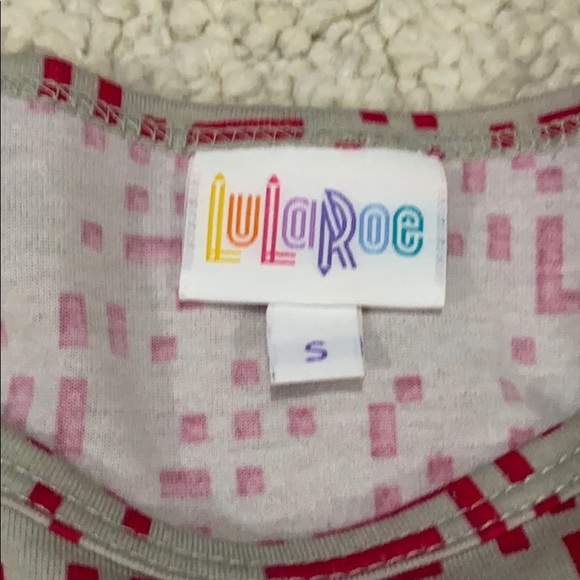 LuLaRoe Irma Top Pink & Tan - Picture 3 of 4